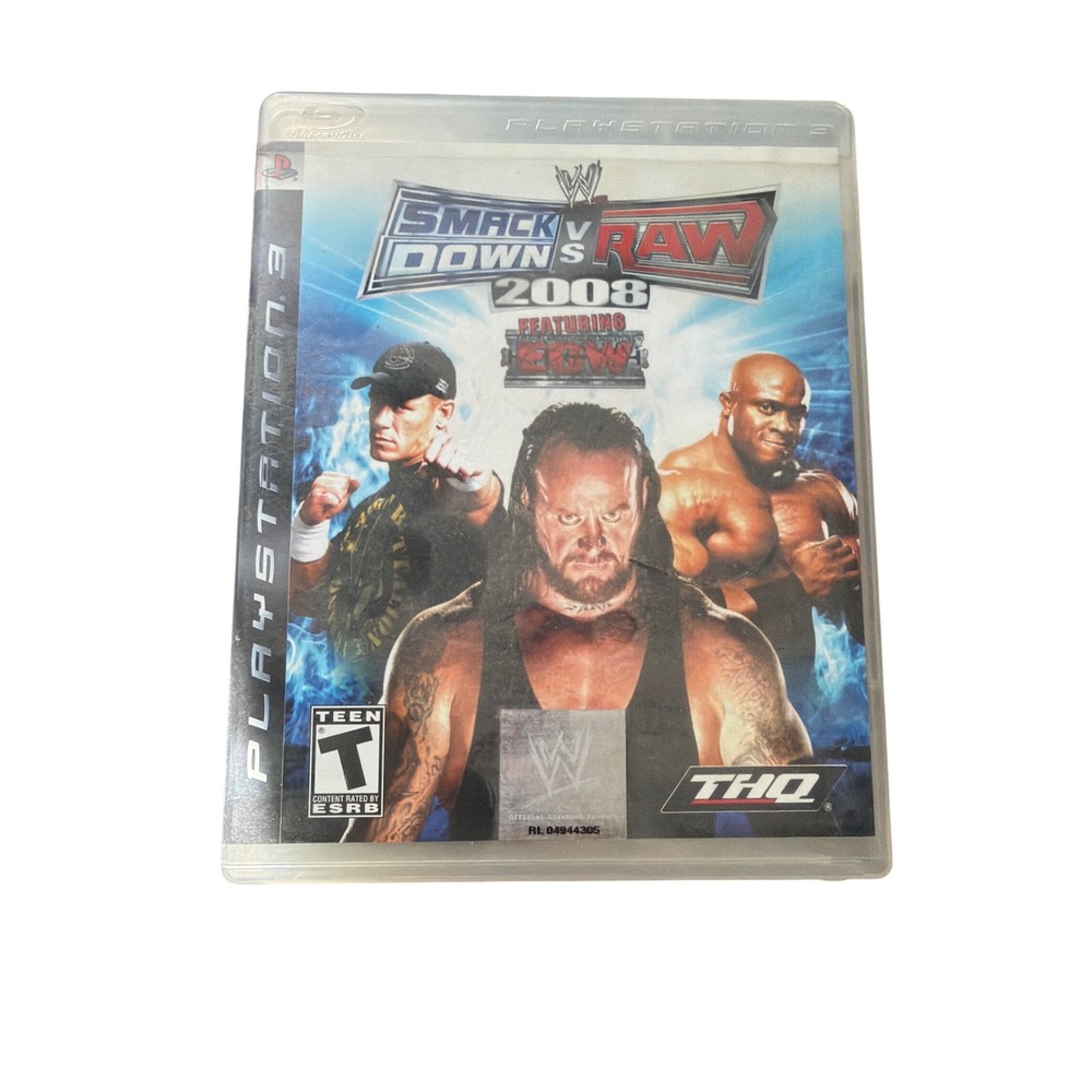 WWE SmackDown vs Raw 2008 Featuring ECW Sony PlayStation 3 PS3 Game THQ 2007